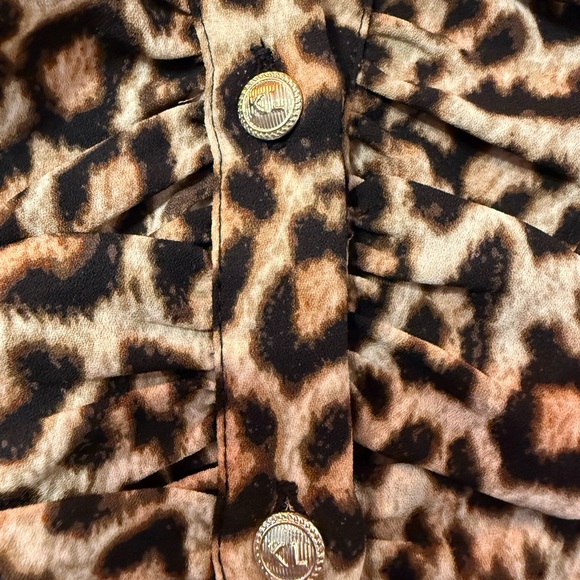 Karl Lagerfeld Leopard Print Blouse | Size M - Picture 3 of 7